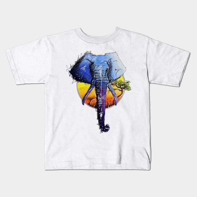 Elephant Kids T-Shirt by Calogero